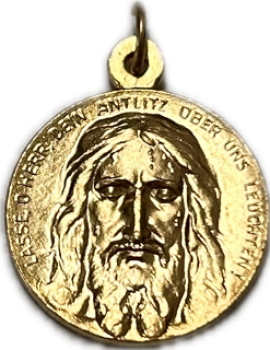 MEDAILLE ANTLITZ CHRISTI vergoldet